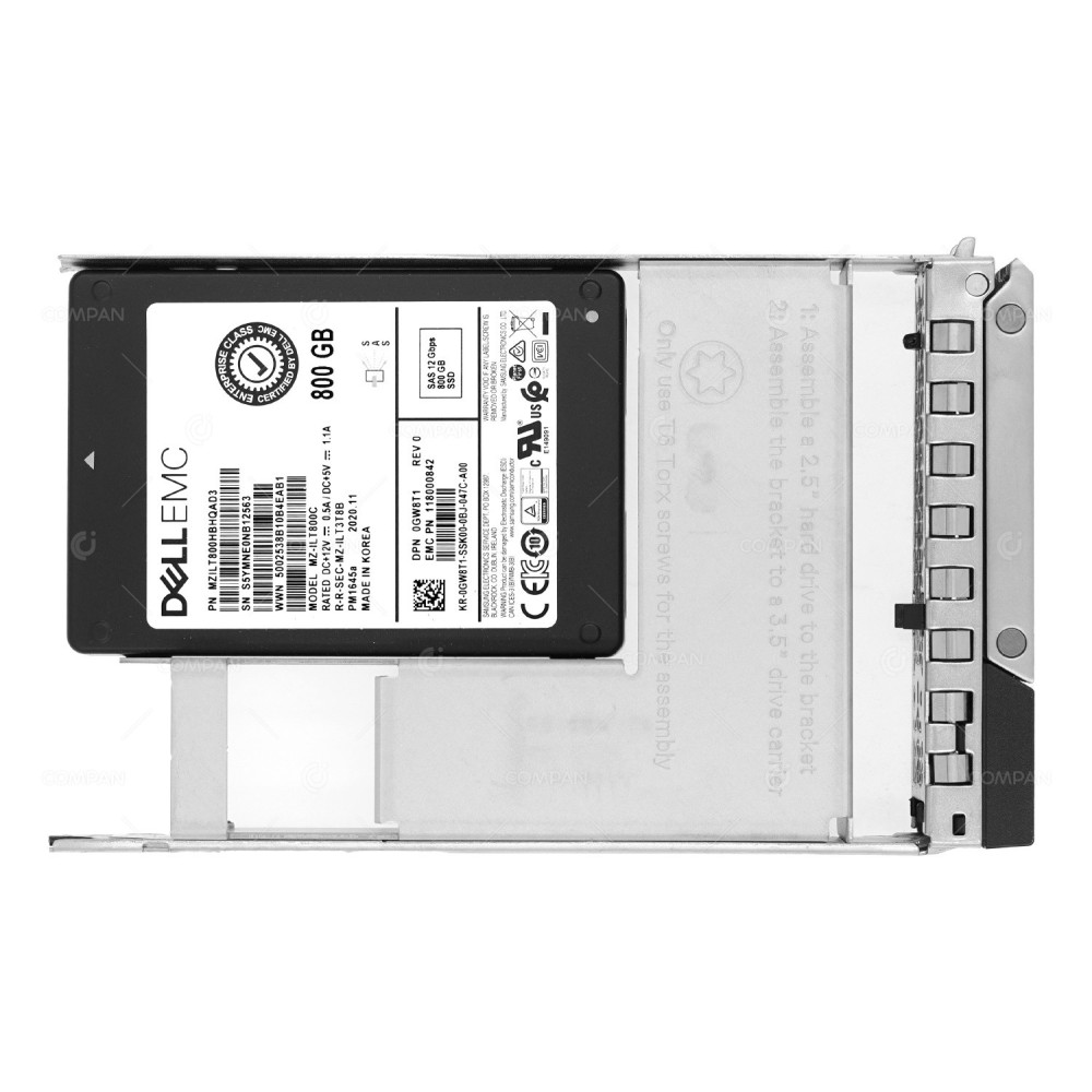 GW8T1 G14 LFF  DELL 800GB 12G SAS 3.5  LFF SSD FOR VXRAIL S570